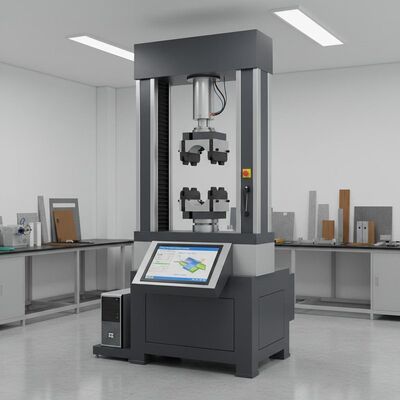 Trekbank met testkrachtbereik van 0,5-500kN, testspoednauwkeurigheid van ±0,5% en maximale testbreedte van 650 mm voor materiaal analyse